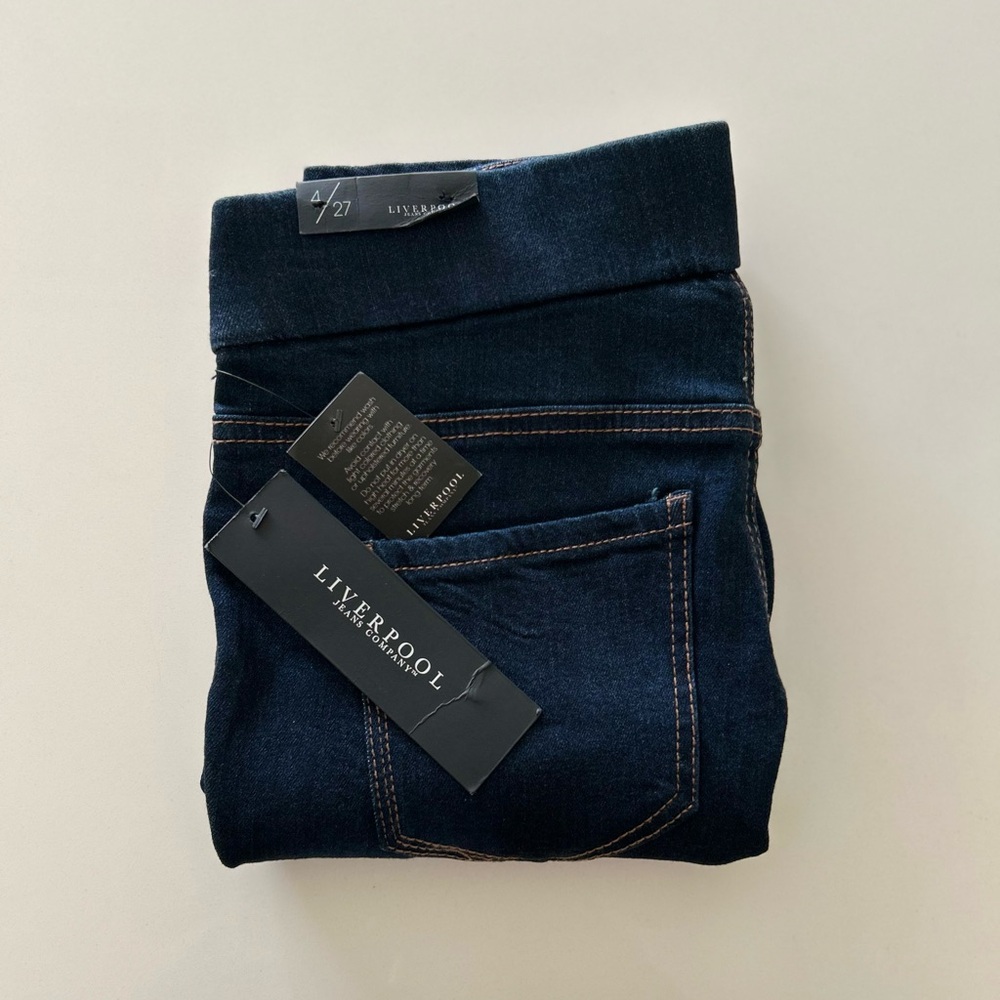Liverpool Jeans Company Dark Indigo Jeggings Size 4/27 - Picture 16 of 16
